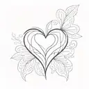 Minimalist heart tattoo design idea