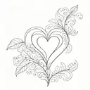 Minimalist heart tattoo design idea