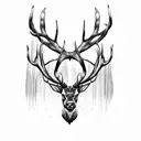 red stag dawn candy  tattoo design idea
