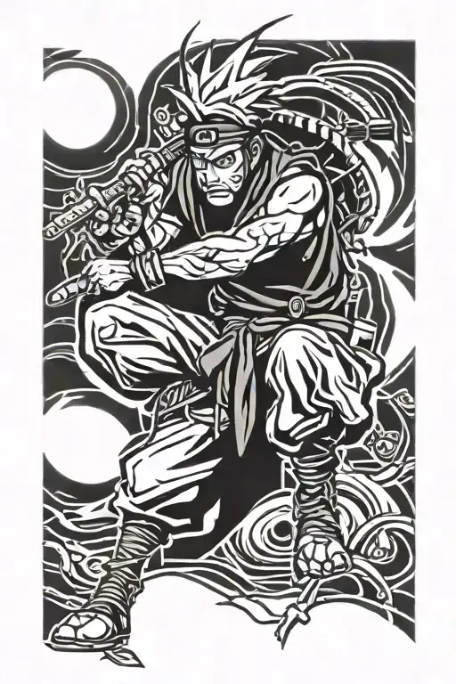 zabuza or tensei tattoo design idea