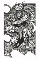 zabuza or tensei tattoo design idea