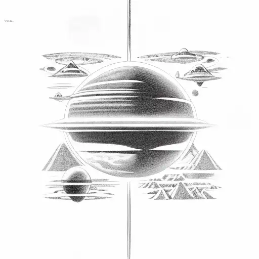 black monolith from 2001: A Space Odyssey tattoo design idea