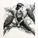 depression alone tattoo design idea