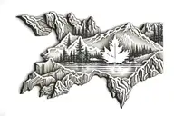canada outdoors arm sleeve tattoo design idea