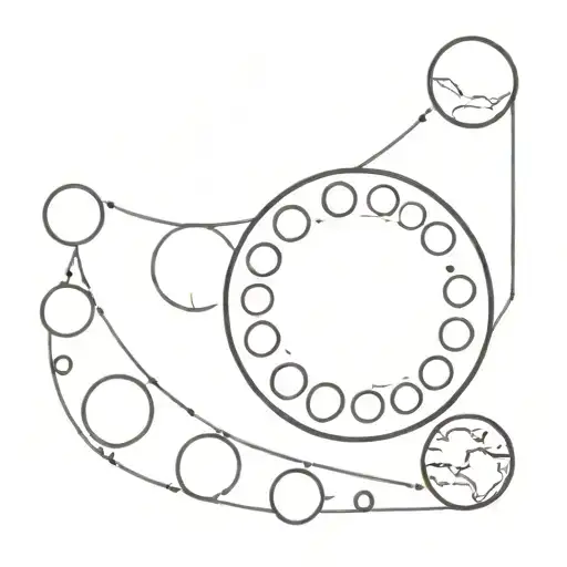 lunar phases tattoo design idea
