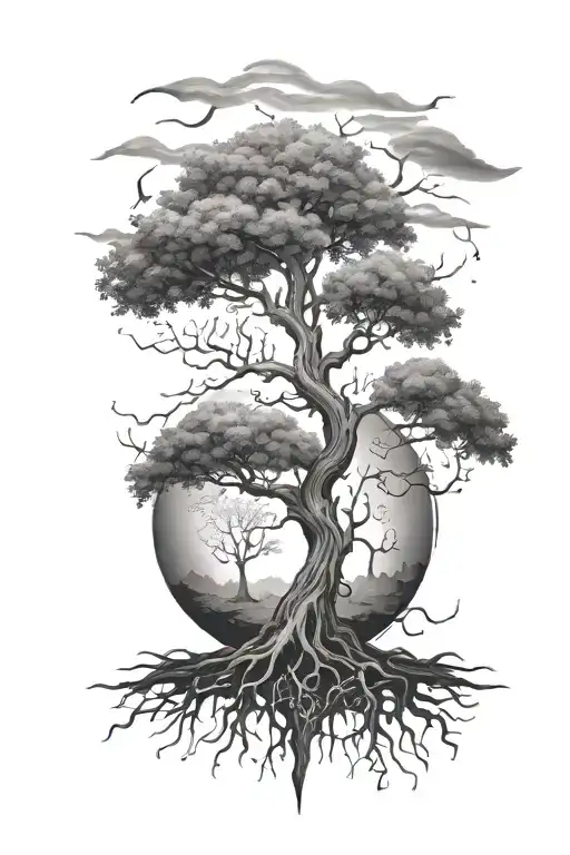 Gondor tree tattoo design idea