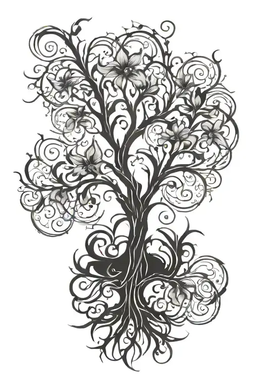 tree of gondor decaying iris  tattoo design idea