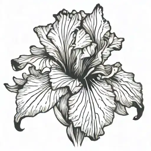 bearded iris rhohan tattoo design idea