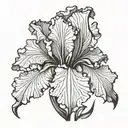bearded iris rhohan tattoo design idea
