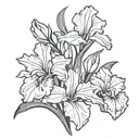 bearded iris rhohan tattoo design idea