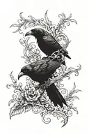 raven tattoo design idea
