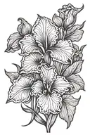 Celtic bearded iris   tattoo design idea
