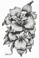 Celtic bearded iris   tattoo design idea