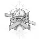 simple Christian Cross tattoo design idea