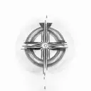simple Christian Cross tattoo design idea