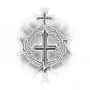 simple Christian Cross tattoo design idea
