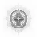 simple Christian Cross tattoo design idea