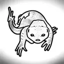 axolotl jaguar warrior tattoo design idea