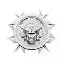 Incorporate a Spartan shield into a warrior design tattoo design idea