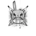 cricket sport tattoo design idea