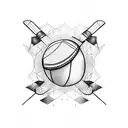 cricket sport tattoo design idea