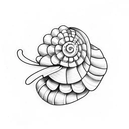 sea shell  tattoo design idea