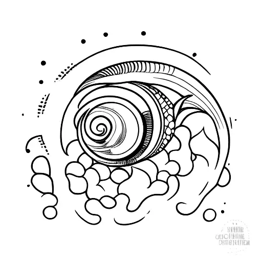 sea shell  tattoo design idea