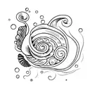 sea shell  tattoo design idea