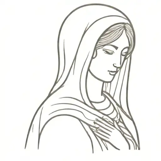 the virgin mary tattoo design idea