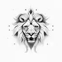 taurus and lion tattoo design idea