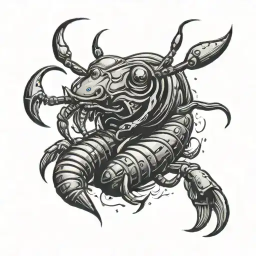 crawfish pimp tattoo design idea