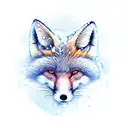 snow fox 3 tattoo design idea