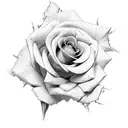 a  cross with rose vines  tattoo design idea