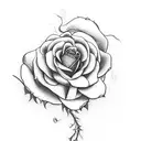 dead roses with forever and always on one vine tattoo design idea