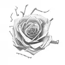 dead roses with forever and always on one vine tattoo design idea