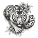 tiger crawling fore arm tattoo tattoo design idea