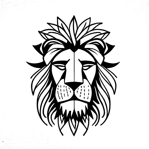 lion and elephant tattoo design idea