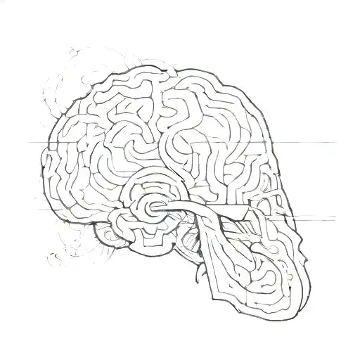adhd brain tattoo design idea