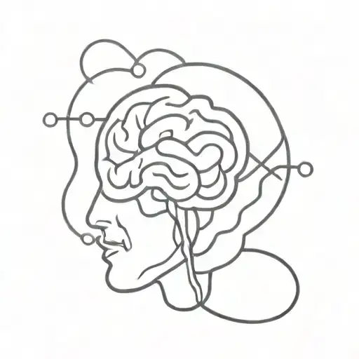 adhd brain tattoo design idea