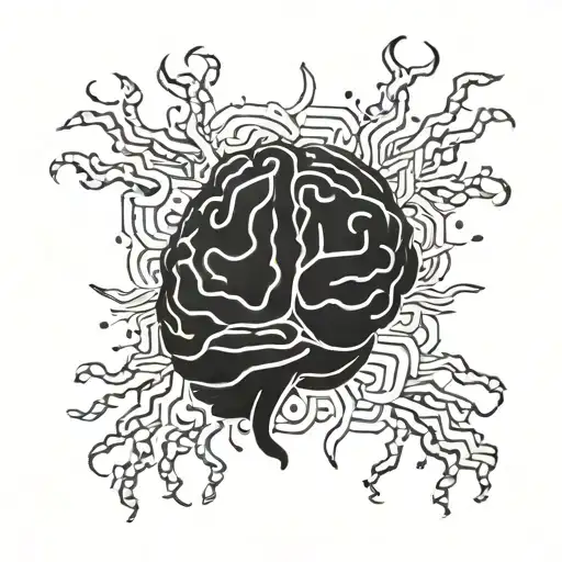 adhd brain tattoo design idea