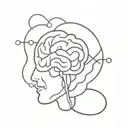 adhd brain tattoo design idea