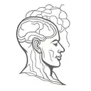 adhd brain tattoo design idea