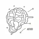 adhd brain tattoo design idea