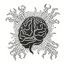 adhd brain tattoo design idea