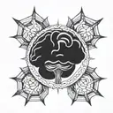 adhd brain tattoo design idea
