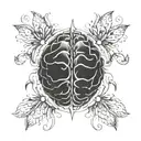 adhd brain tattoo design idea