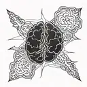 adhd brain tattoo design idea