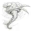 be, tornado tattoo design idea