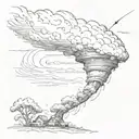 be, tornado tattoo design idea