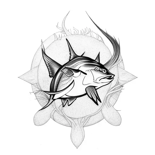 marlin tattoo design idea